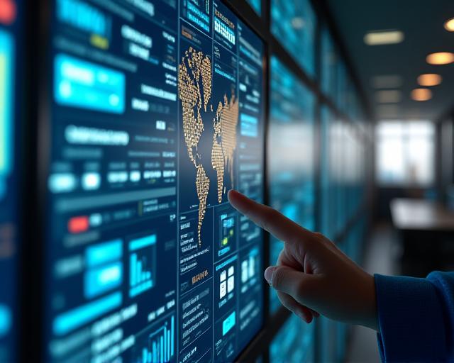Supply chain control tower dashboard with real-time shipment tracking